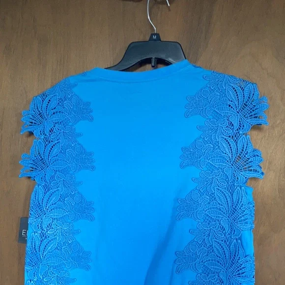 3/$45 Ella top floral crochet like detail top casual office boho summer spring M - Picture 8 of 17